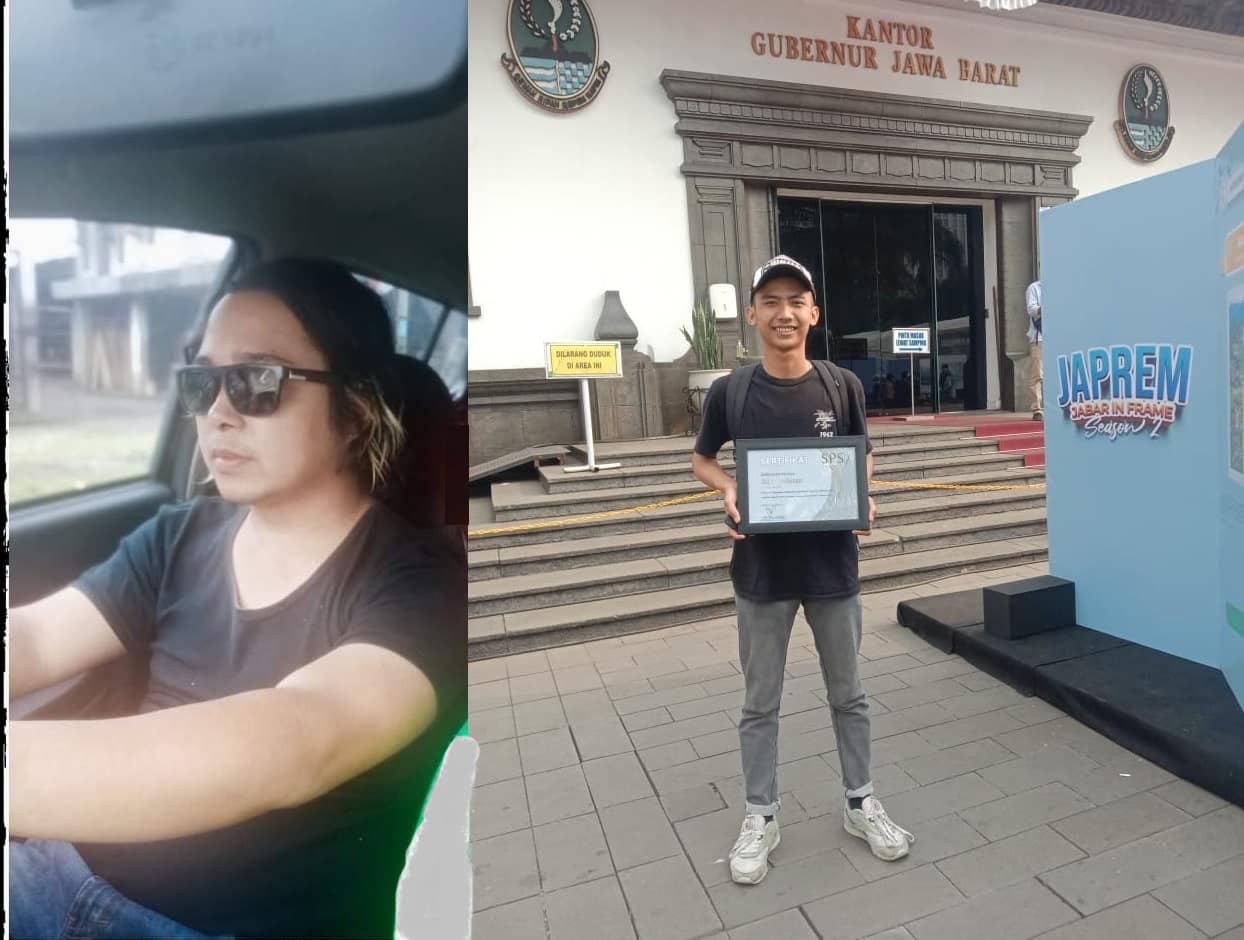 Feri Citra Burama (kiri) dan Ali Nurrohman , 2 wartawan asal Garut yang mendapatkan penghargaan dalam lomba menulis