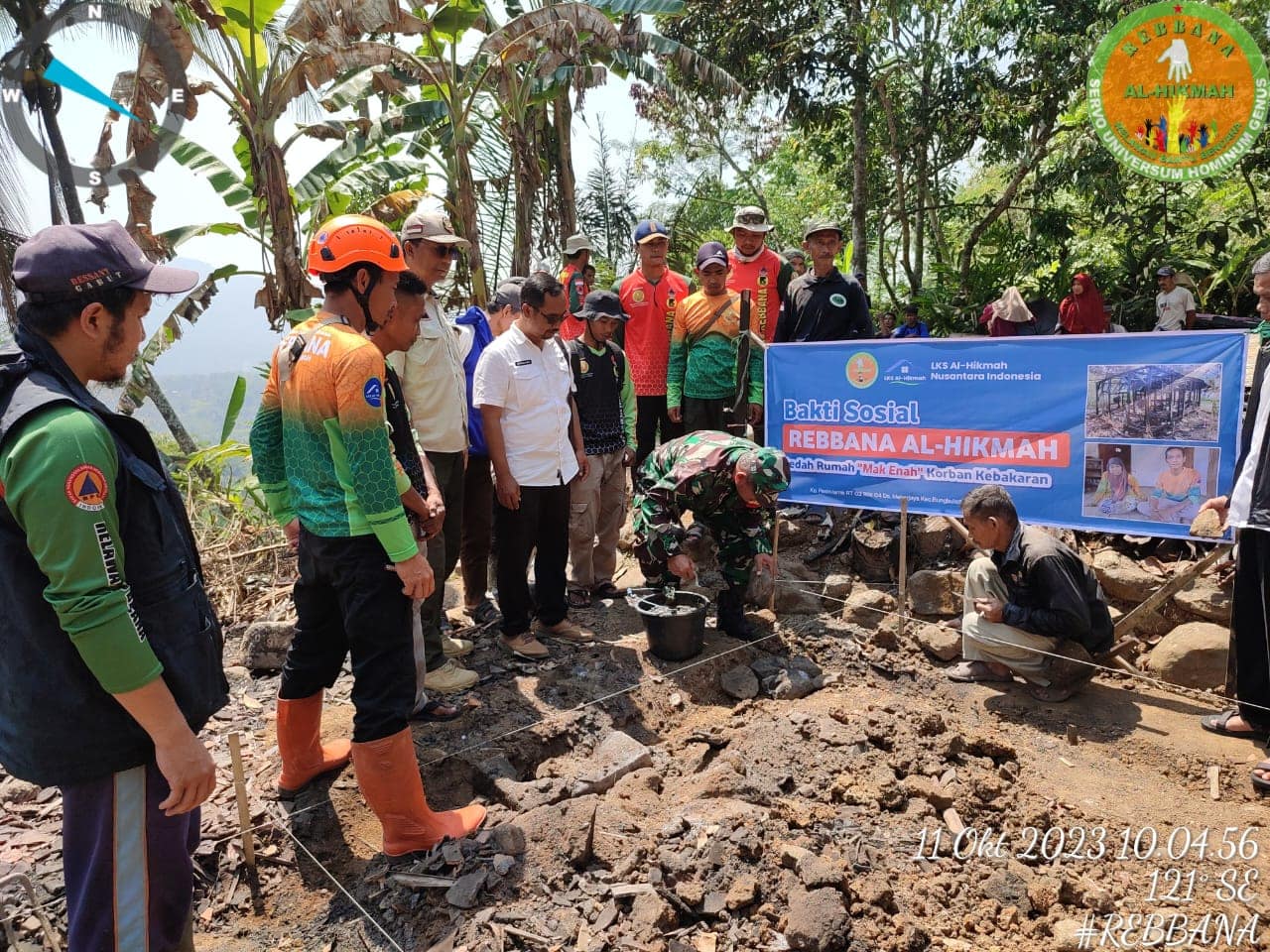 peletakan batu pertama oleh rebbana Peletakan bantu pertama oleh rebbana dan jajaran forkopimcam dan kepala desa