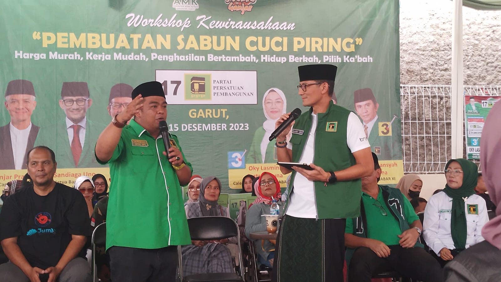 H Yudi Kiri Dan Sandiaga Uno Kanan