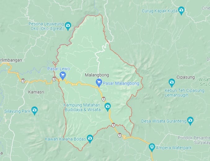 Peta Kecamatan Malangbong, Kabupaten Garut dari google maps Peta Kecamatan Malangbong, Kabupaten Garut dari google maps